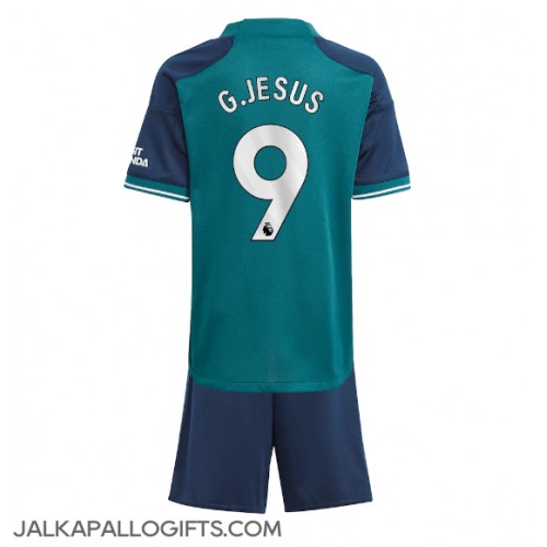 Arsenal Gabriel Jesus #9 Kolmas Peliasu Lasten 2023-24 Lyhythihainen (+ Lyhyet housut)
